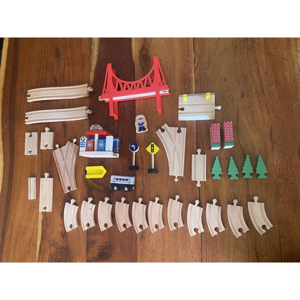 Wooden Train Railway Track,Bridge And Assortment works withThomas & Friends BRIO